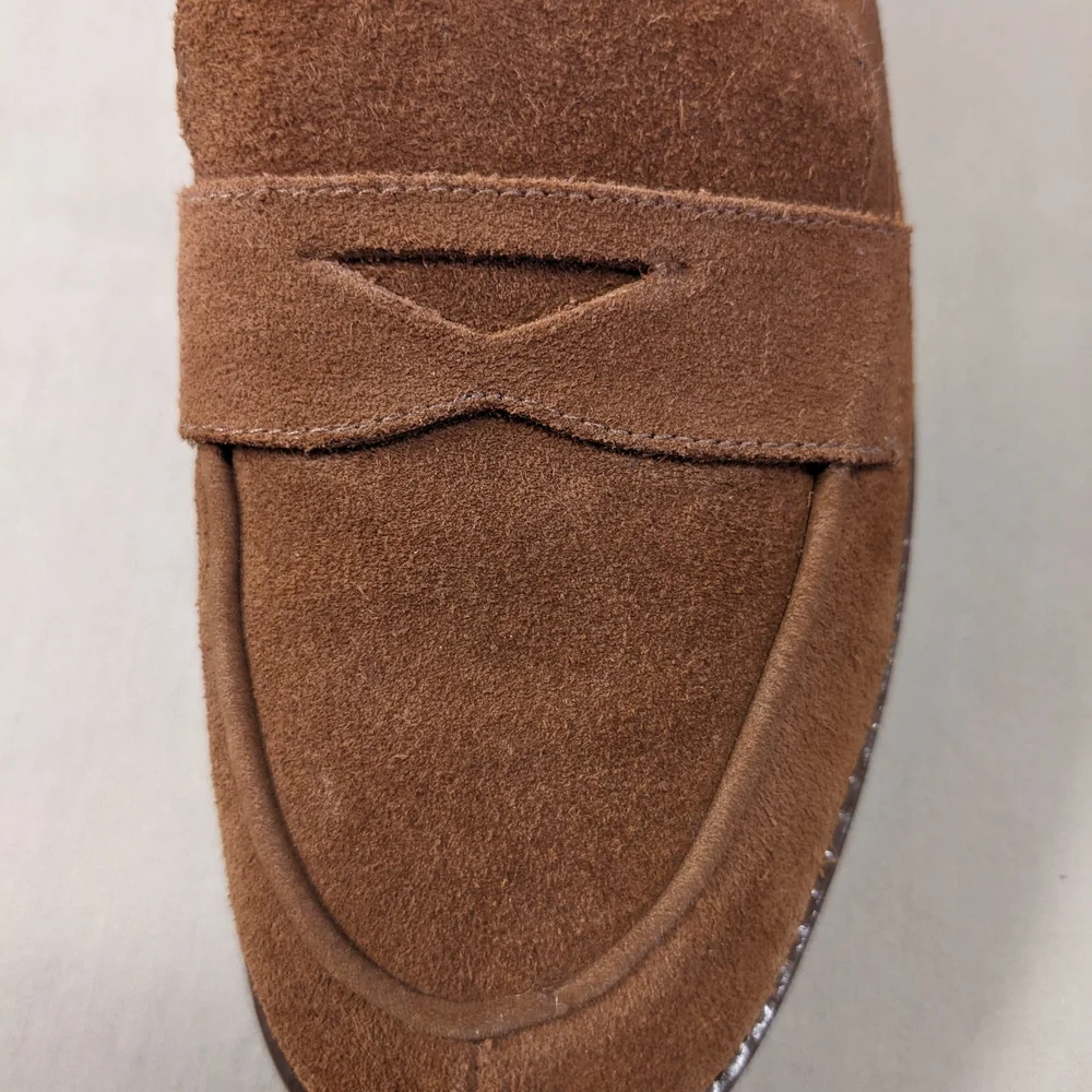 Talbot's Cassidy Brown Suede Loafers with Shearling Lining- Size 7 M - Picture 11 of 13